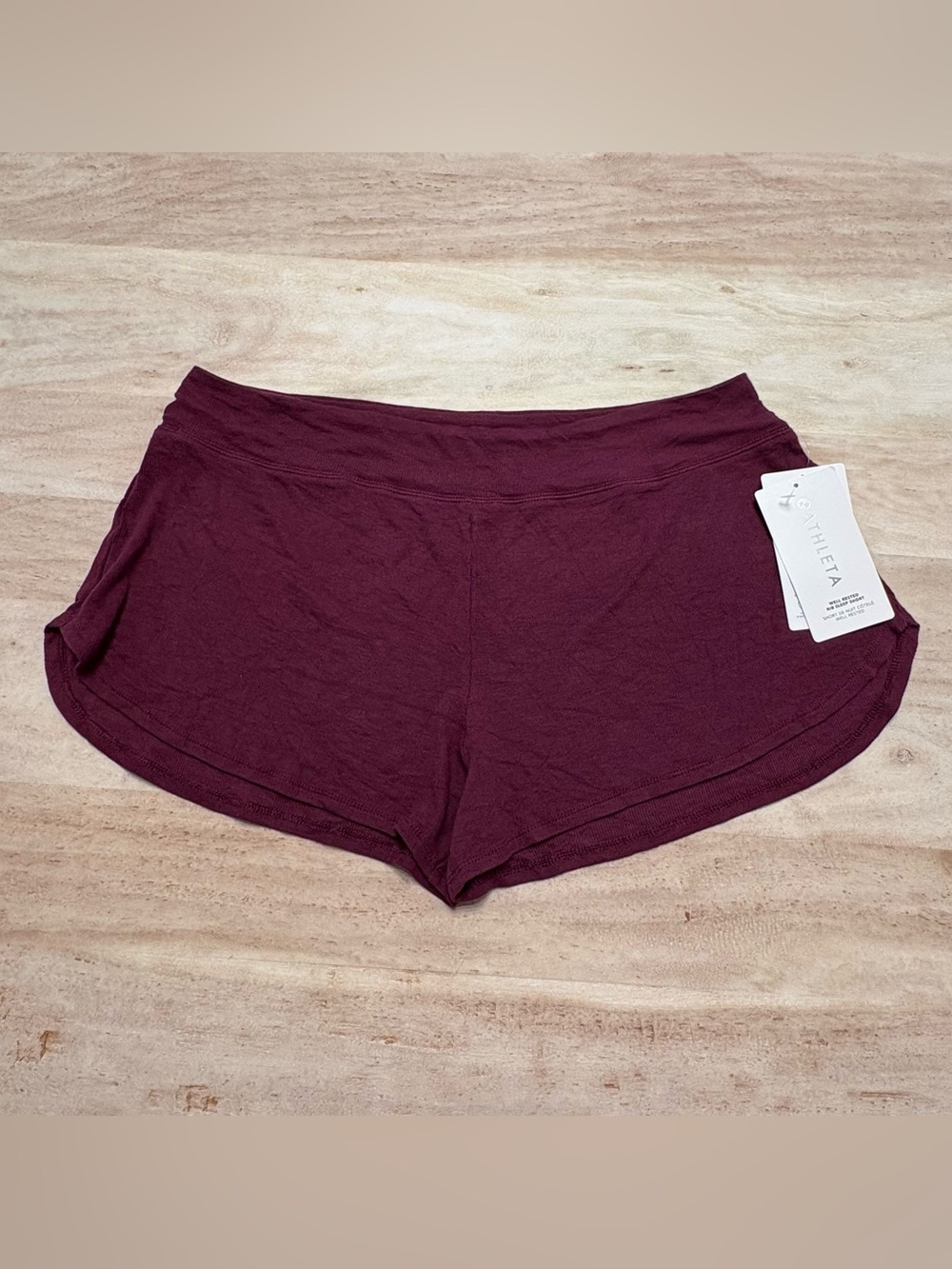 ATHLETA Well Rested Rib Sleep Shorts Sz L - Picture 2 of 10